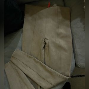 Spanx faux suede leggings - tan